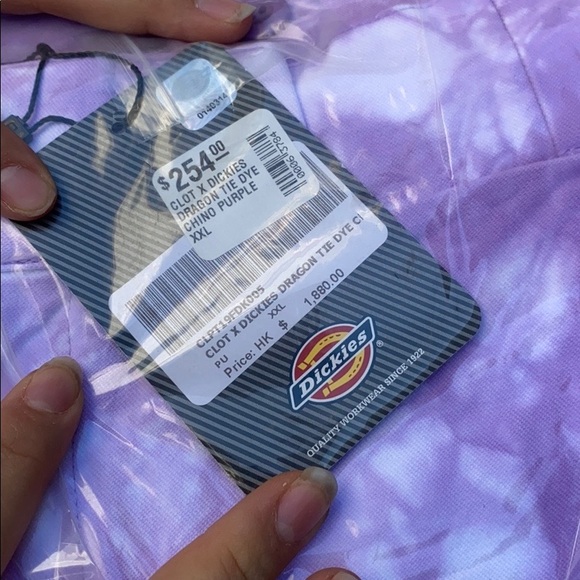 CLOT x Dickies DRAGON TIE DYE CHINO (PURPLE) - Picture 5 of 7